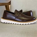 Sapato Loafer Masculino Tratorado Martin Café