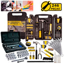Kit Ferramentas Maleta 246 Peças Com Jogo Soquete Sextavado