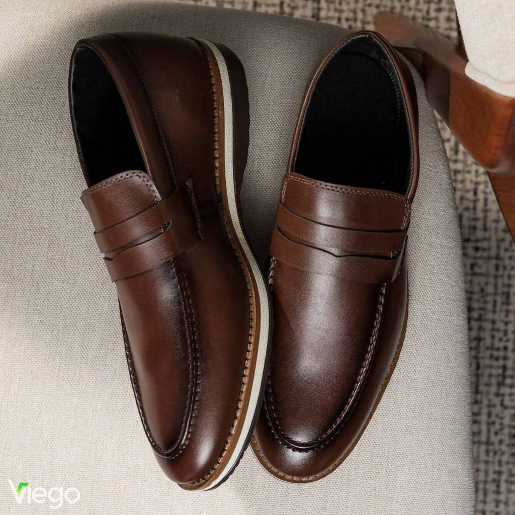 Mocasines de piel marrón para hombre de Dolph