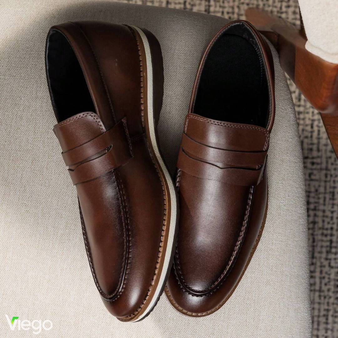 Mocasines de piel marrón para hombre de Dolph