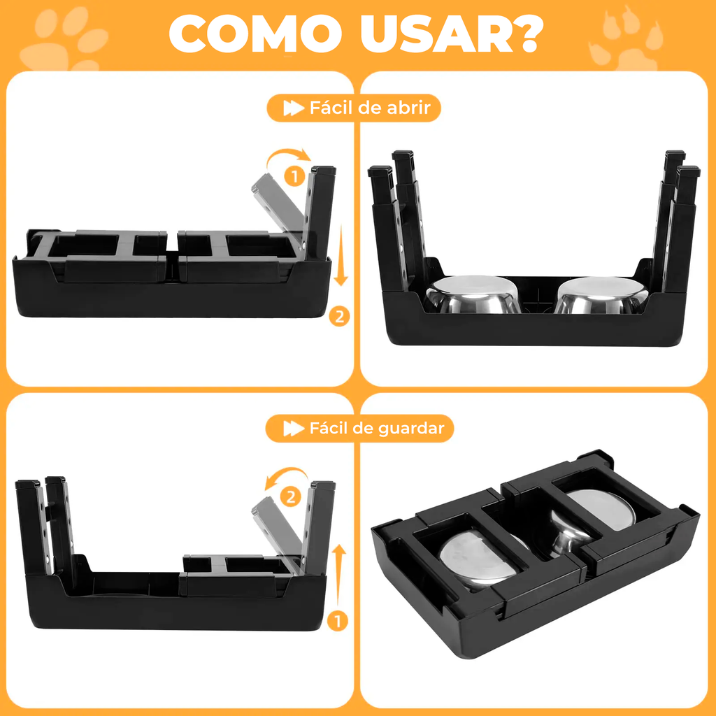 Comedero elevado para mascotas