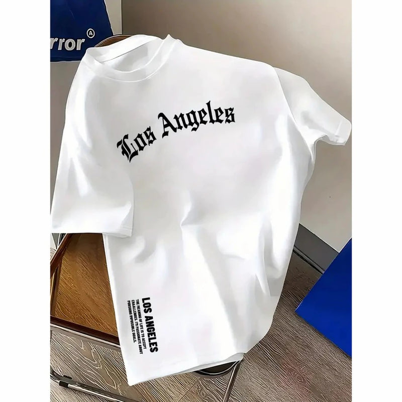 Camiseta Masculina Casual de Algodão - Los Angeles