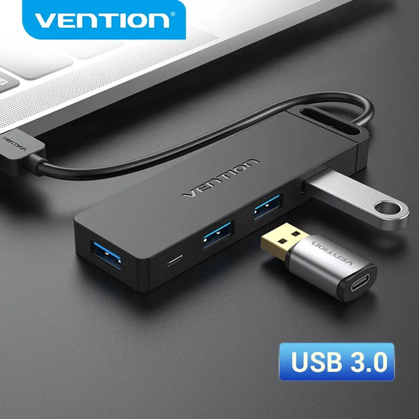 Vention - HUB 4 Portas USB 3.0 + 1 USB Tipo C
