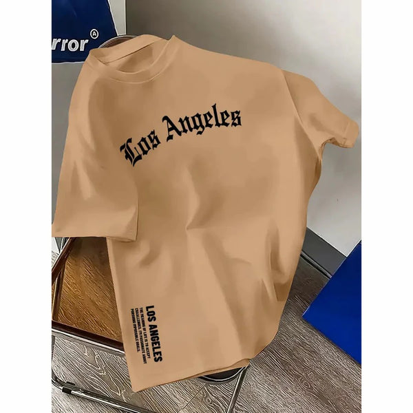 Camiseta Masculina Casual de Algodão - Los Angeles