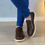 Mocasín de hombre con suela de tractor, Martin Brown 