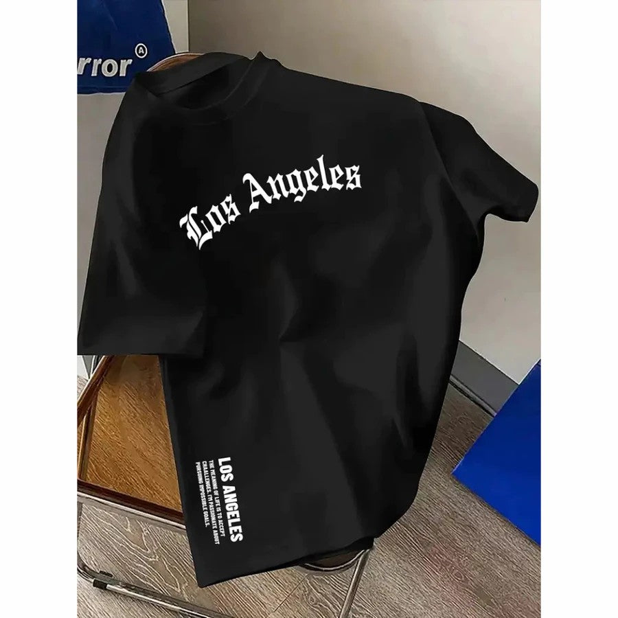 Camiseta informal de algodón para hombre - Los Ángeles