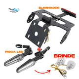 Kit de accesorios - Portamatrículas + Intermitente LED (Extra: Intermitente incorporado)