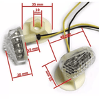 Kit de accesorios - Portamatrículas + Intermitente LED (Extra: Intermitente incorporado)